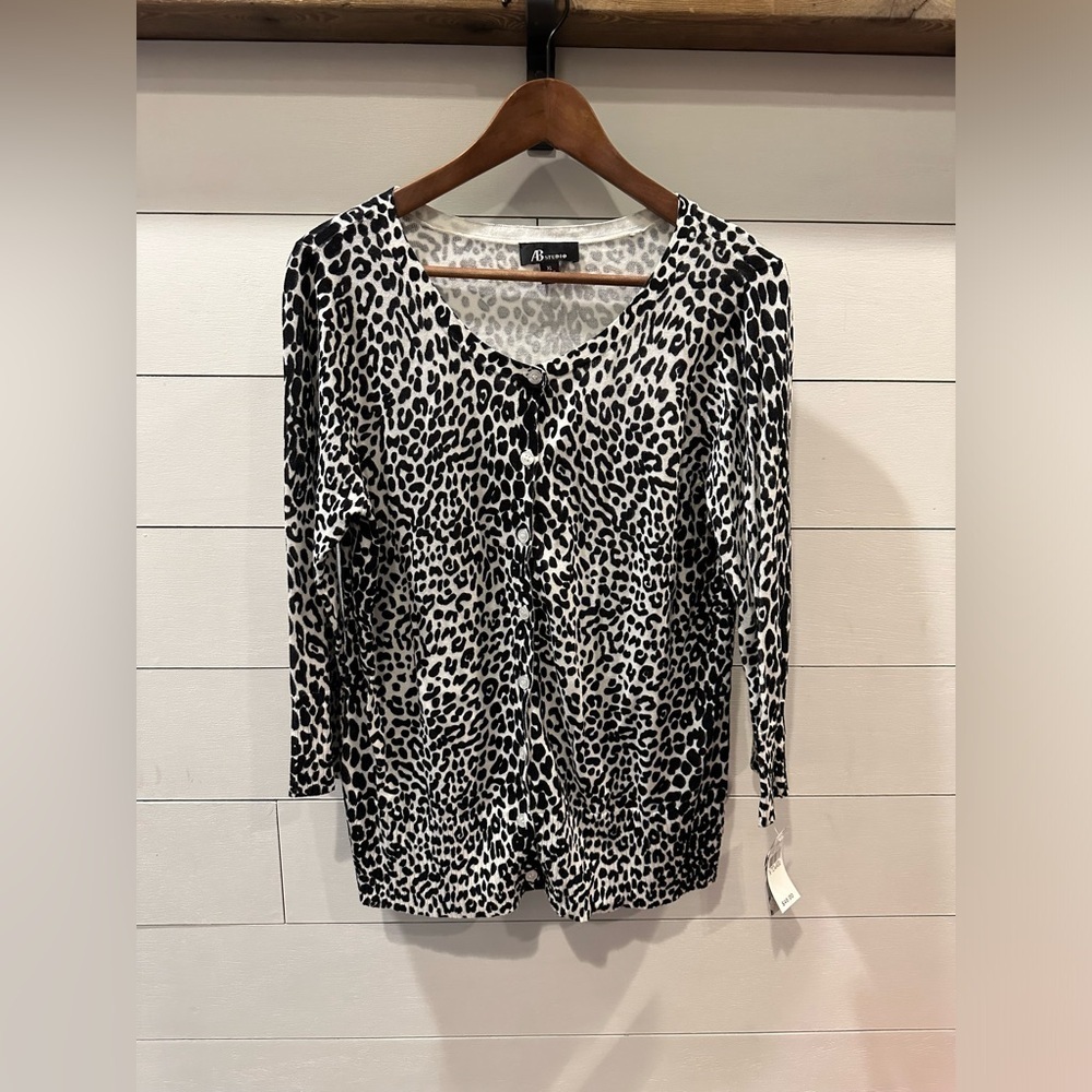BNWT AB Studio Zebar Cardigan- women’s XL